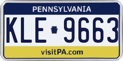 PA license plate KLE9663