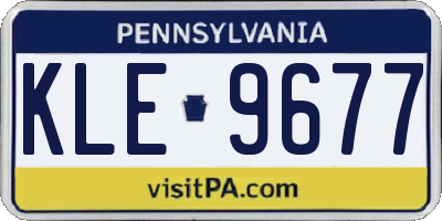 PA license plate KLE9677