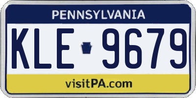 PA license plate KLE9679