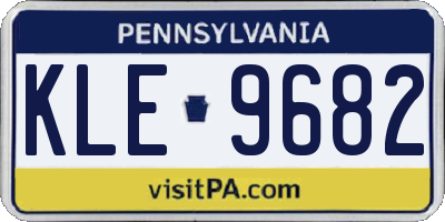 PA license plate KLE9682