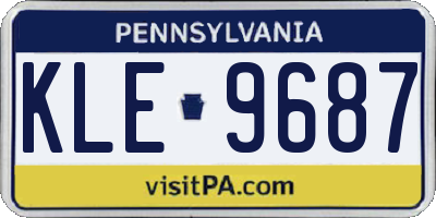 PA license plate KLE9687