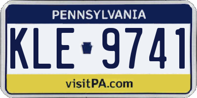 PA license plate KLE9741