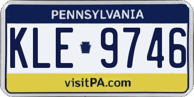 PA license plate KLE9746