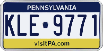 PA license plate KLE9771