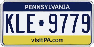 PA license plate KLE9779