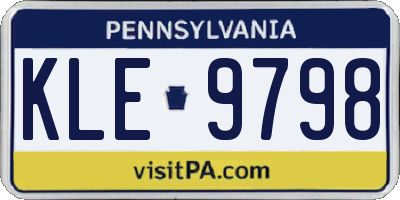 PA license plate KLE9798