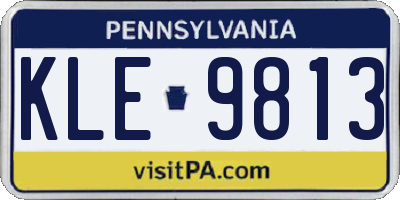 PA license plate KLE9813