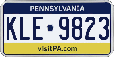 PA license plate KLE9823