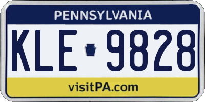 PA license plate KLE9828