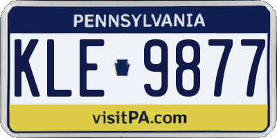 PA license plate KLE9877