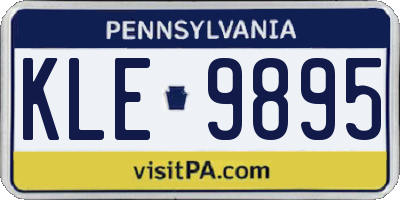 PA license plate KLE9895