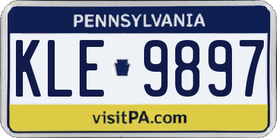 PA license plate KLE9897