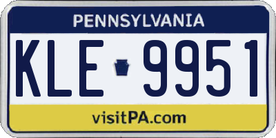 PA license plate KLE9951