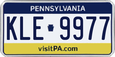 PA license plate KLE9977
