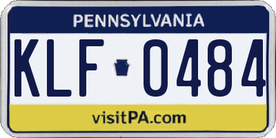 PA license plate KLF0484