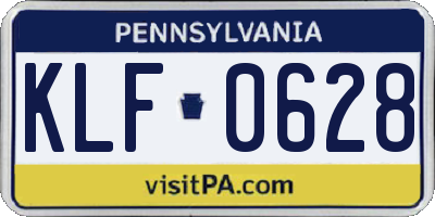 PA license plate KLF0628