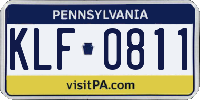 PA license plate KLF0811