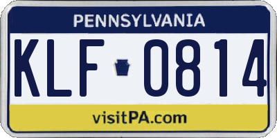 PA license plate KLF0814