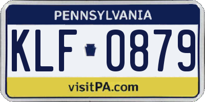 PA license plate KLF0879
