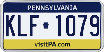 PA license plate KLF1079