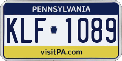 PA license plate KLF1089