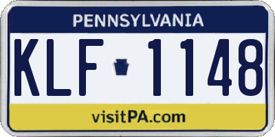 PA license plate KLF1148