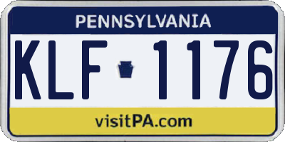 PA license plate KLF1176