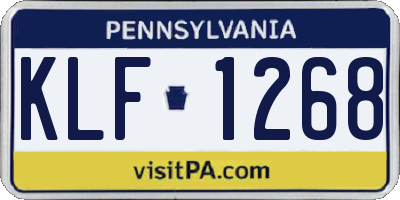 PA license plate KLF1268