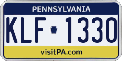 PA license plate KLF1330