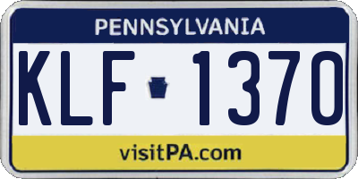 PA license plate KLF1370