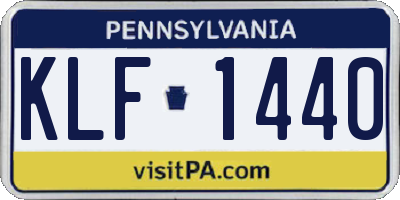 PA license plate KLF1440