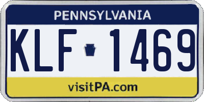 PA license plate KLF1469