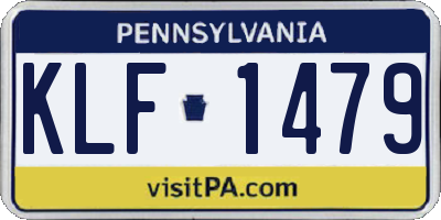 PA license plate KLF1479