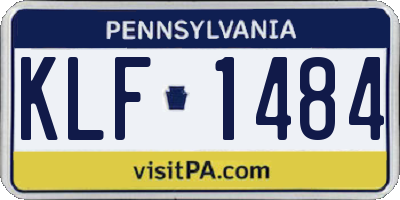 PA license plate KLF1484