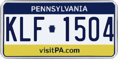 PA license plate KLF1504