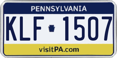 PA license plate KLF1507