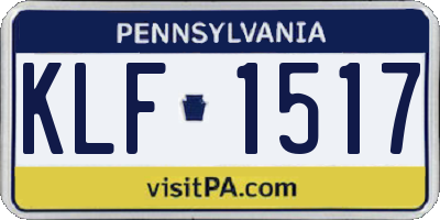 PA license plate KLF1517