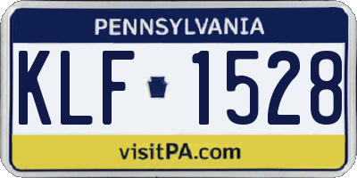 PA license plate KLF1528