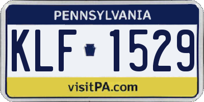 PA license plate KLF1529