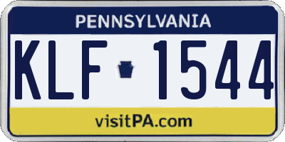 PA license plate KLF1544