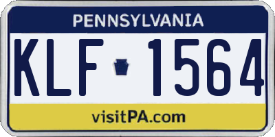 PA license plate KLF1564