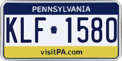 PA license plate KLF1580