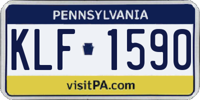 PA license plate KLF1590