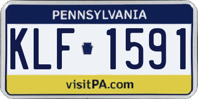 PA license plate KLF1591