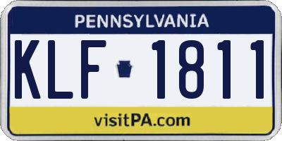 PA license plate KLF1811