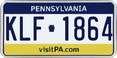 PA license plate KLF1864