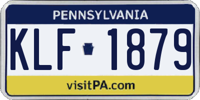 PA license plate KLF1879