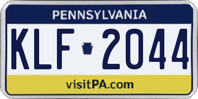 PA license plate KLF2044