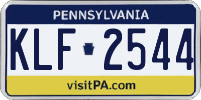 PA license plate KLF2544