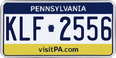 PA license plate KLF2556